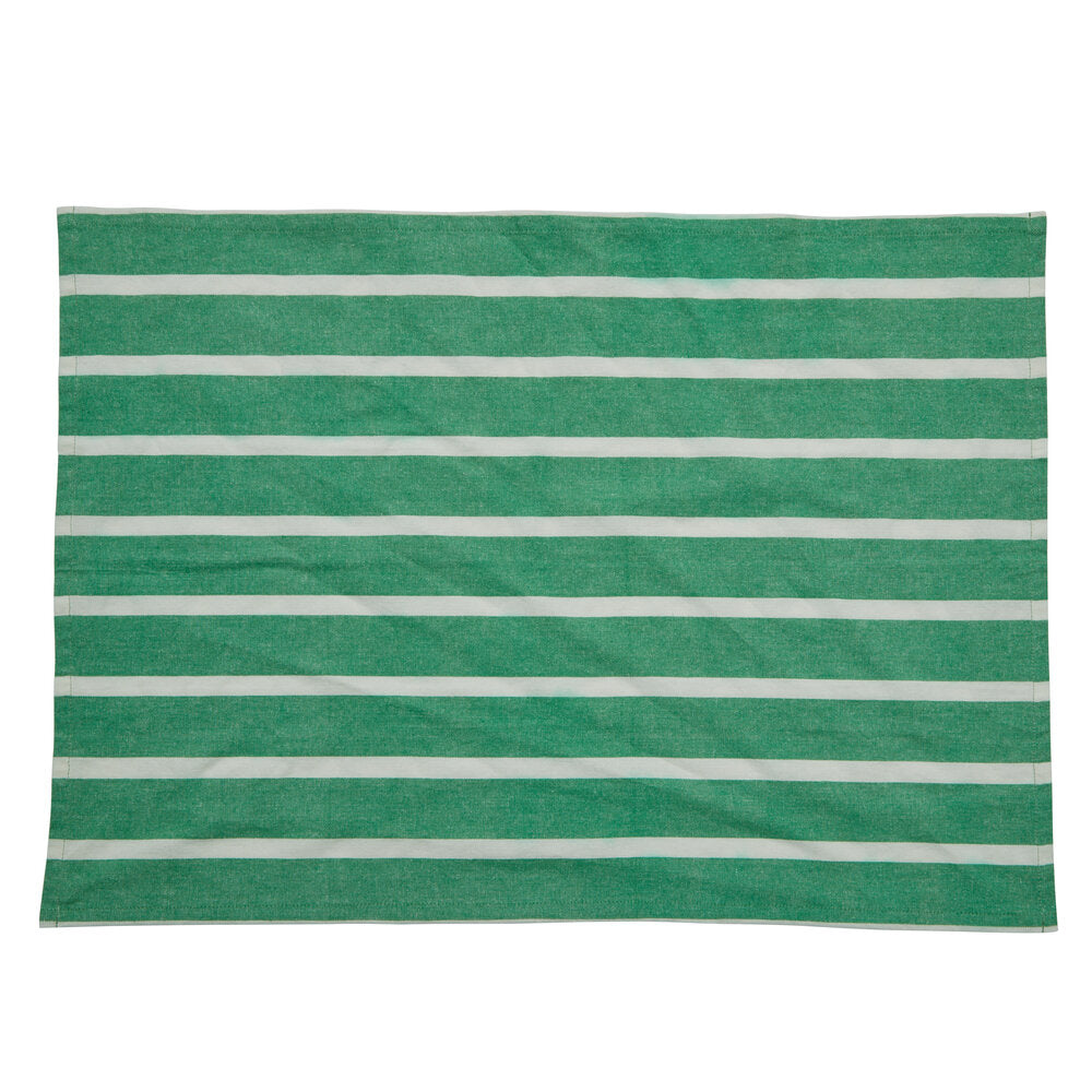 Stripe viskestykke bred, grøn - 50x70 cm